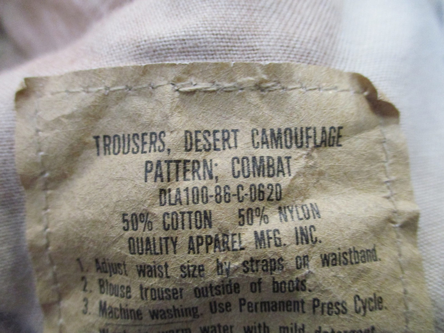USGI 6 Color Desert Chocolate Chip BDU Trousers X-Small Regular 8415-01-102-6797