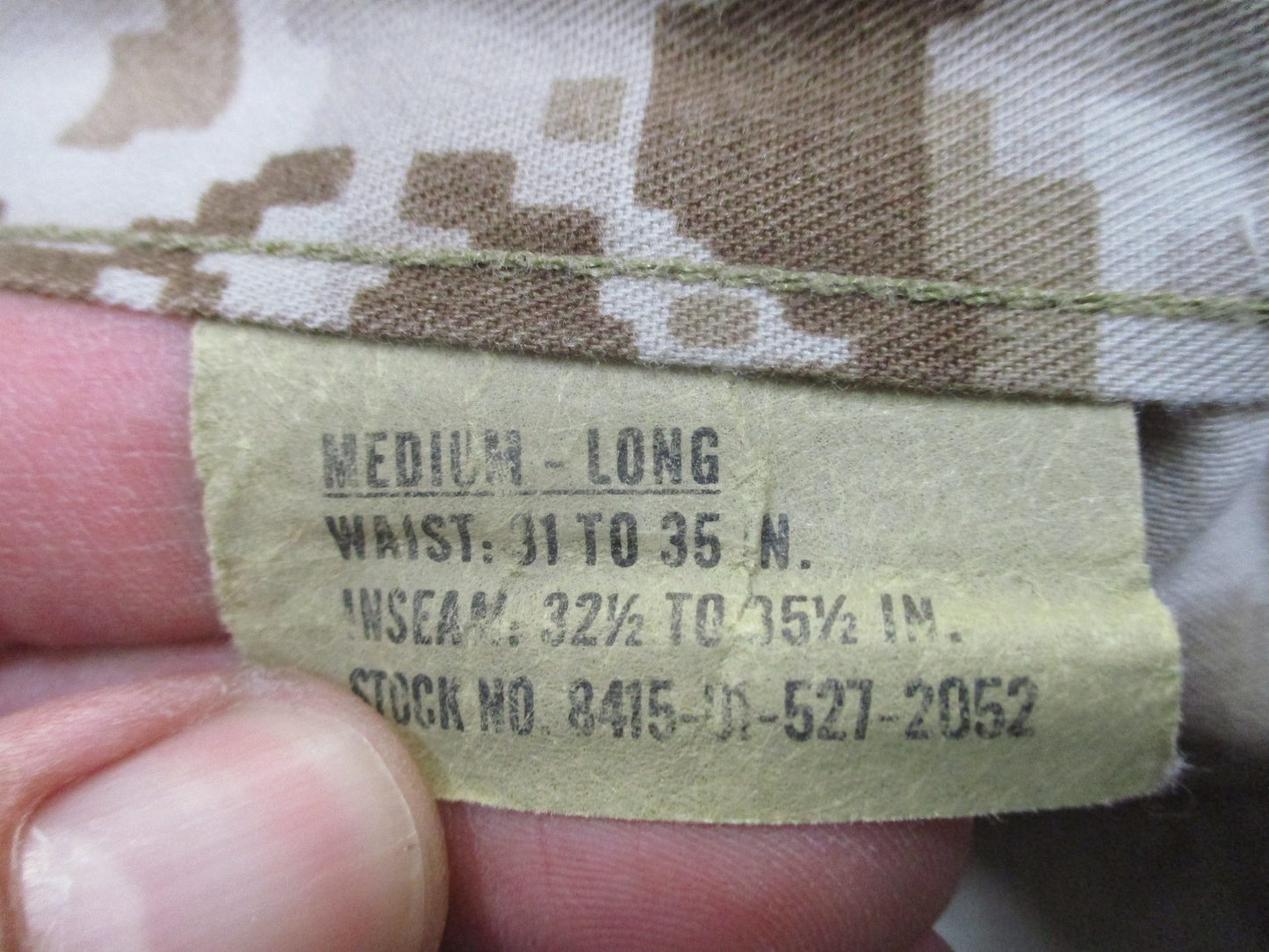 USMC Desert MARPAT MCCUU Trousers Medium Long Digital Camo Military Pants