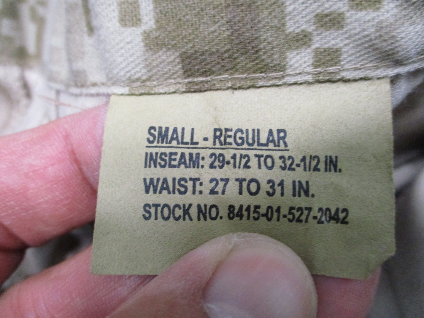 USGI USMC Desert MARPAT MCCUU Trousers Small Regular 8415-01-527-2042 Propper