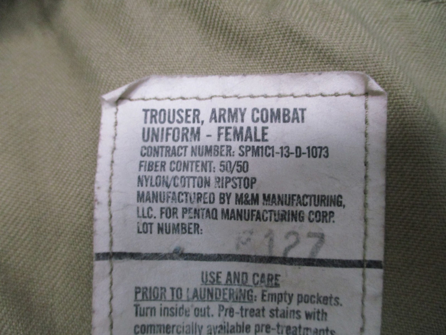 US Military OCP ACU Trousers Female 35 Short Scorpion W2 Ripstop Combat Pants
