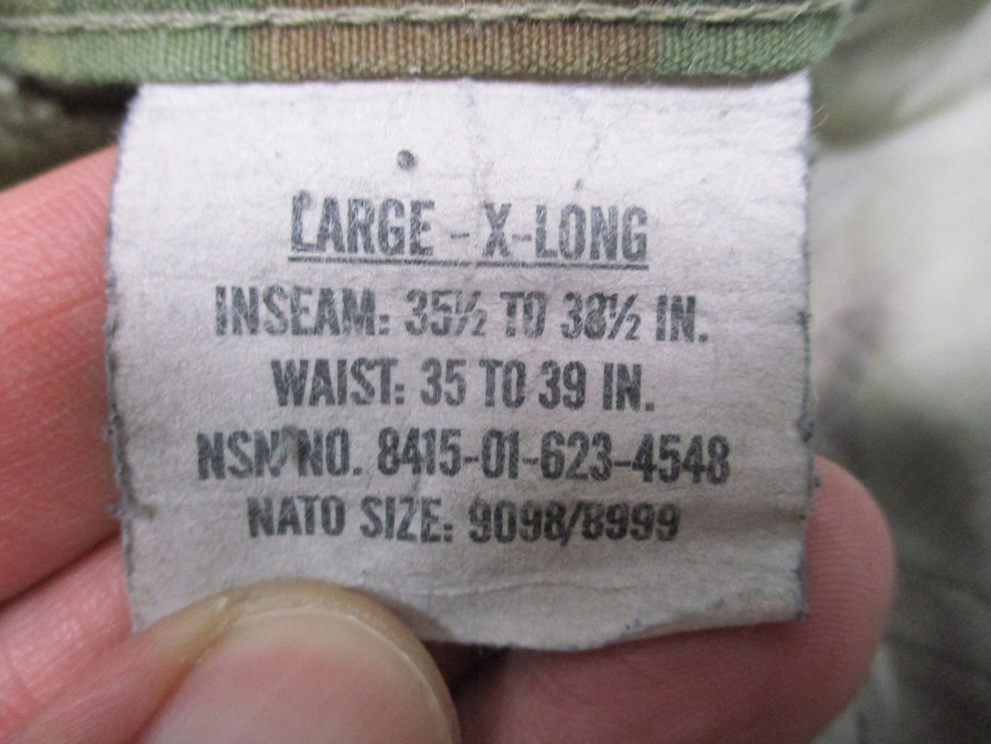 Genuine US Army OCP ACU Trousers Large X-Long Scorpion W2 Combat Uniform Pants