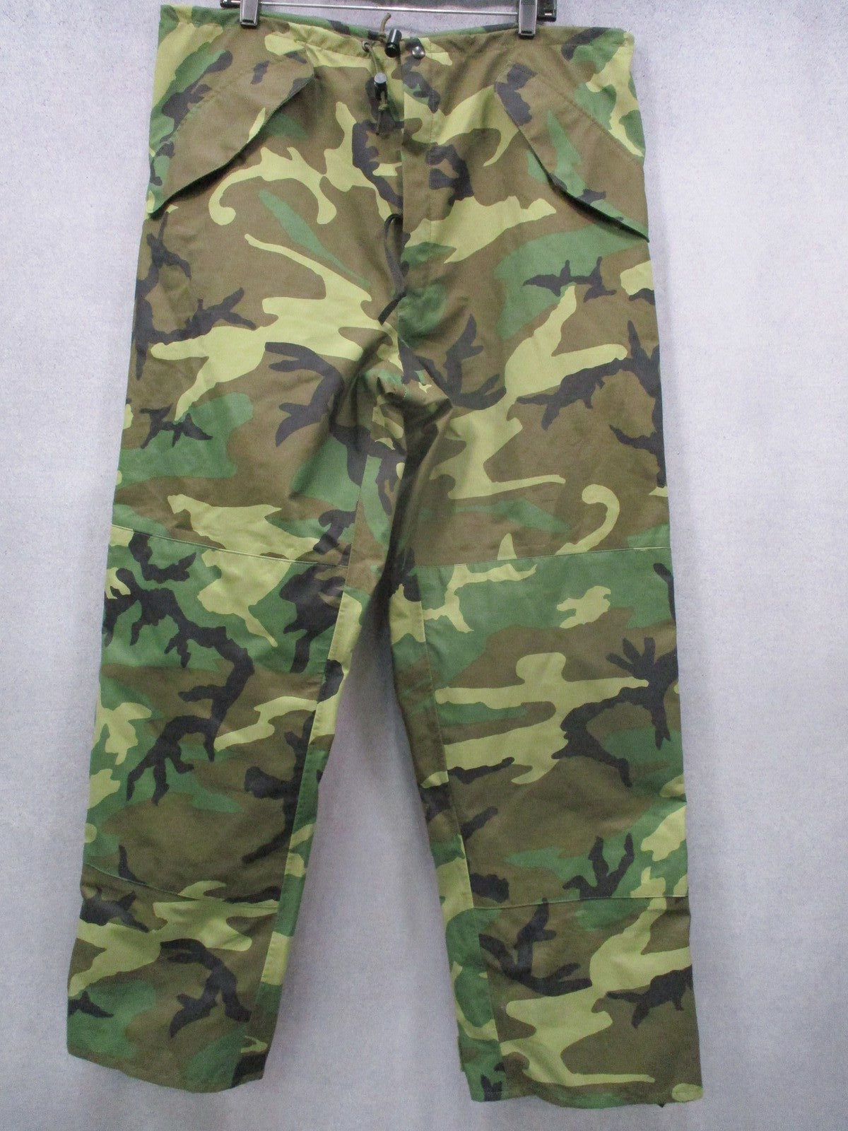 US Military Gore-Tex Trousers Woodland Camo Large Long ECWCS Waterproof Pants