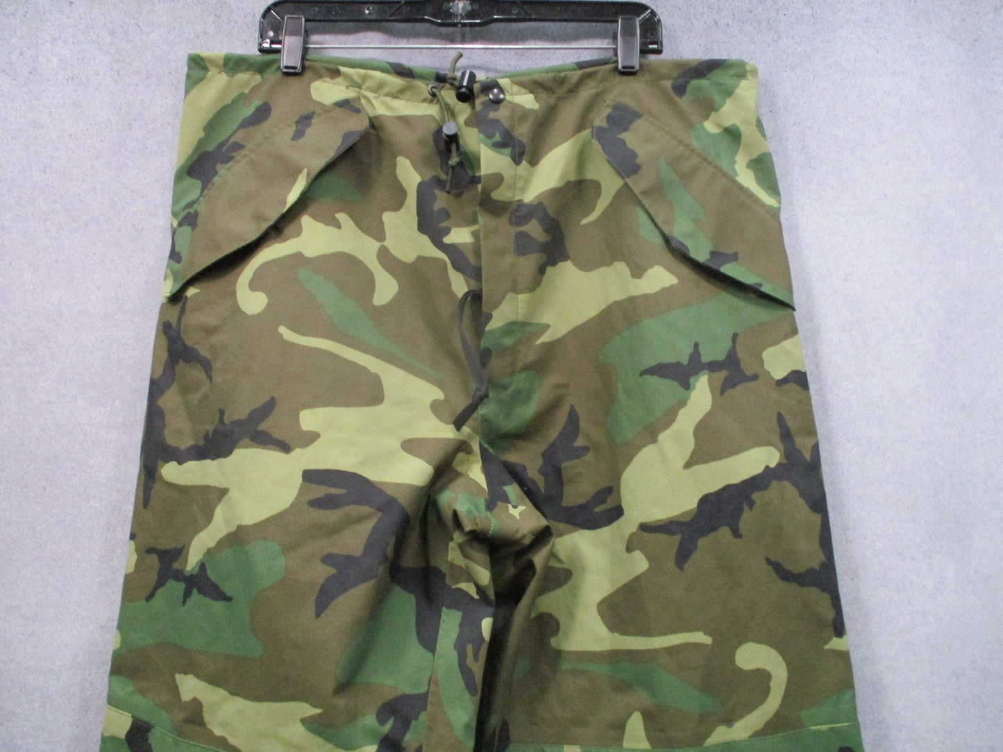 US Military Gore-Tex Trousers Woodland Camo Large Long ECWCS Waterproof Pants