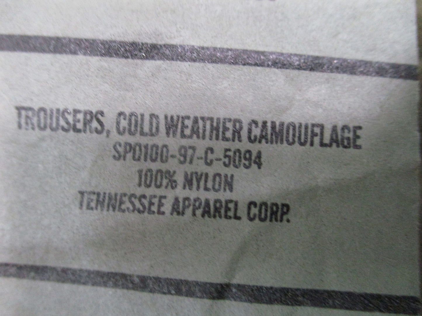 US Military Gore-Tex Trousers Woodland Camo Large Long ECWCS Waterproof Pants