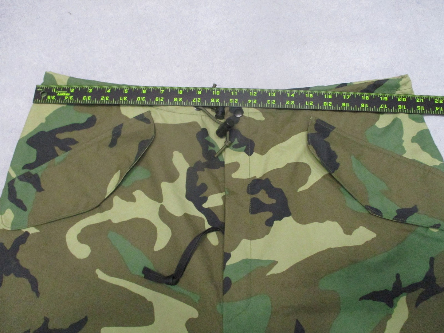 US Military Gore-Tex Trousers Woodland Camo Large Long ECWCS Waterproof Pants
