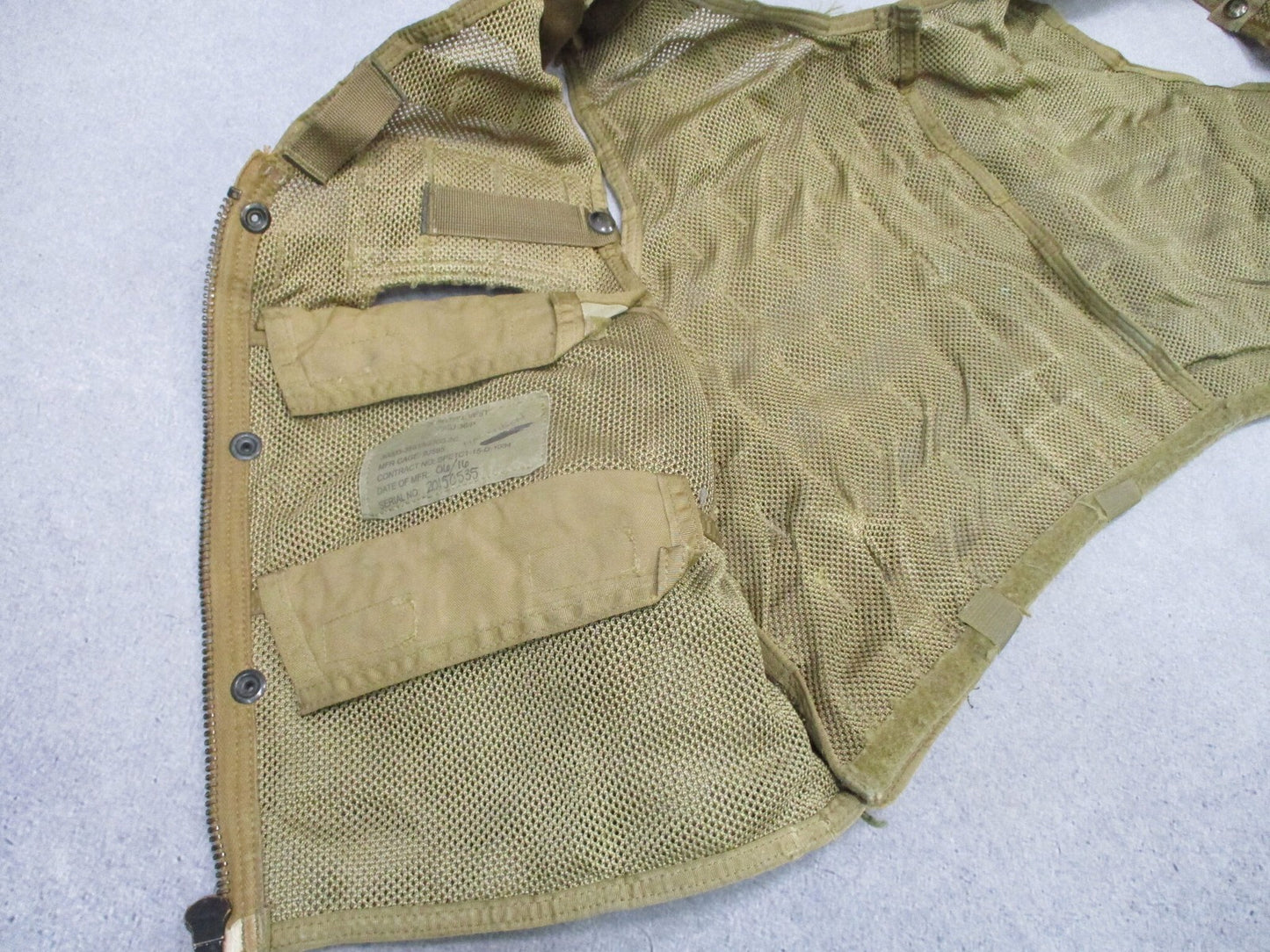 US Military Surplus CMU-36/P Survival Vest Tactical Mesh Molle Gear USMC Coyote