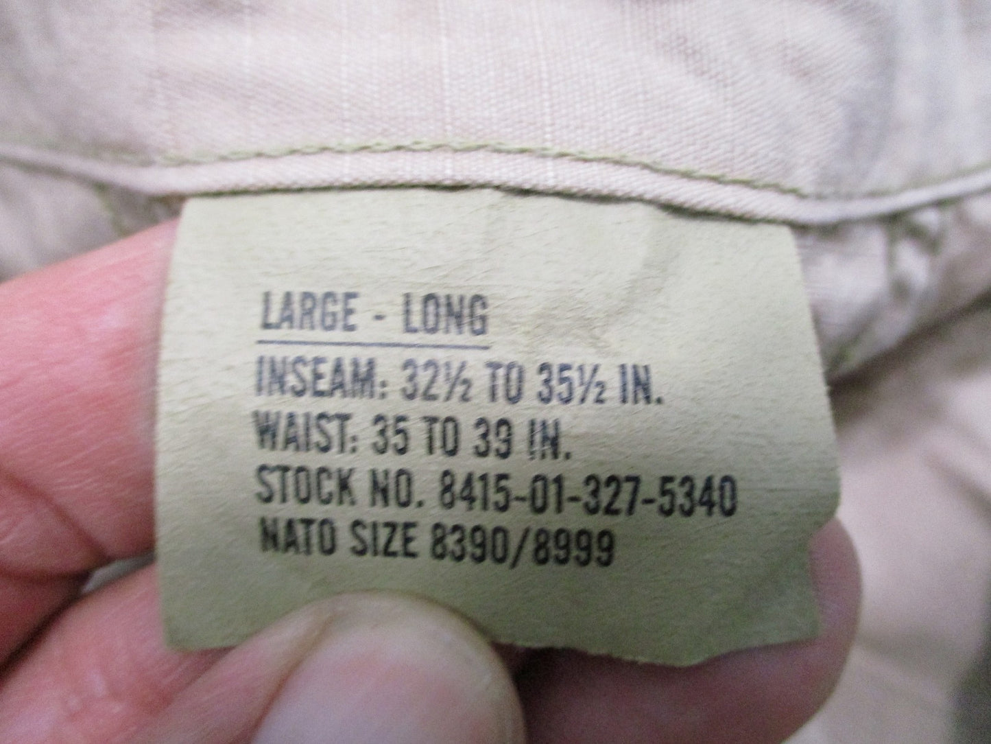 US Military Propper Desert Camouflage Combat Trousers Large Long DCU Surplus