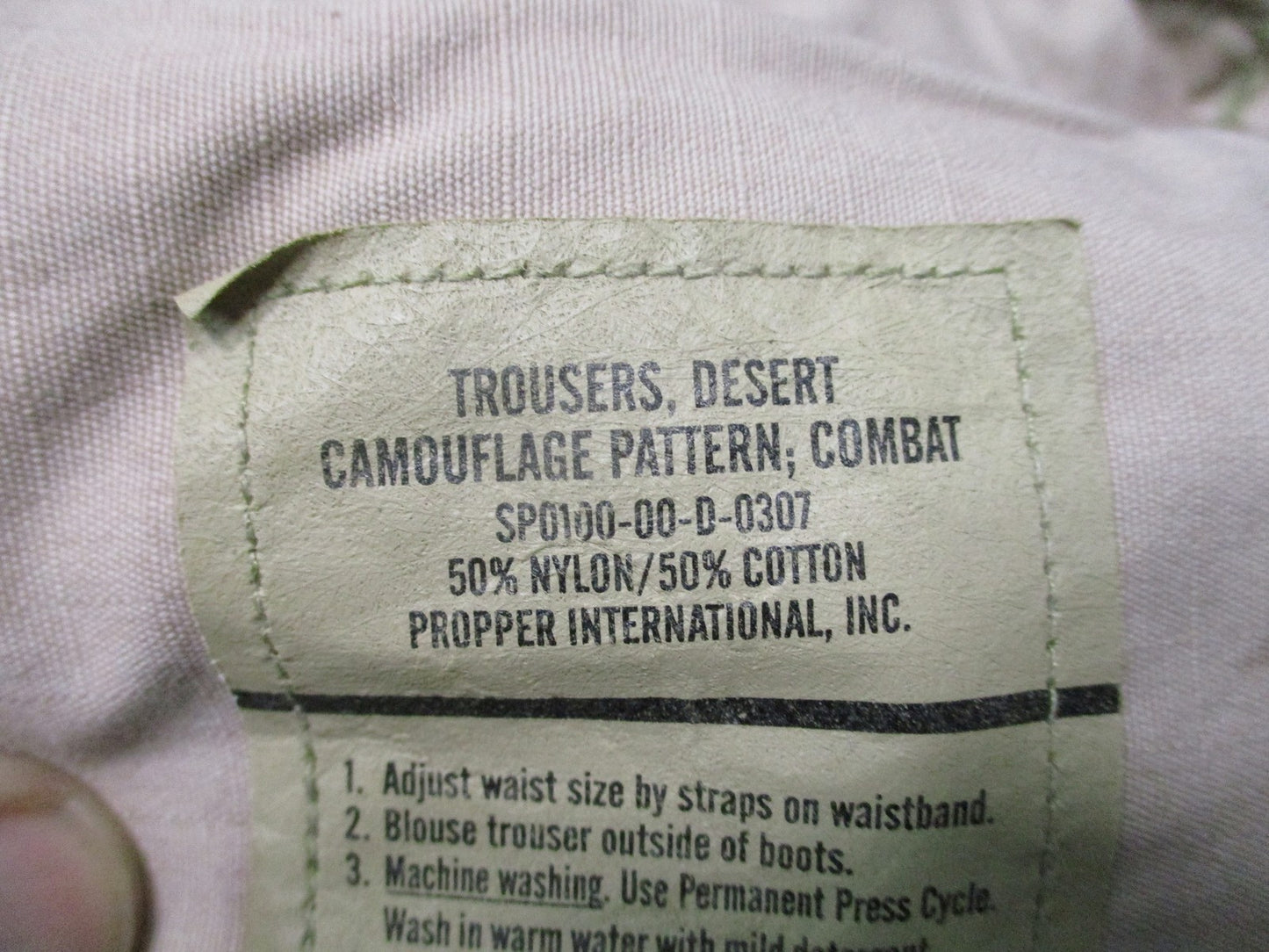 US Military Propper Desert Camouflage Combat Trousers Large Long DCU Surplus