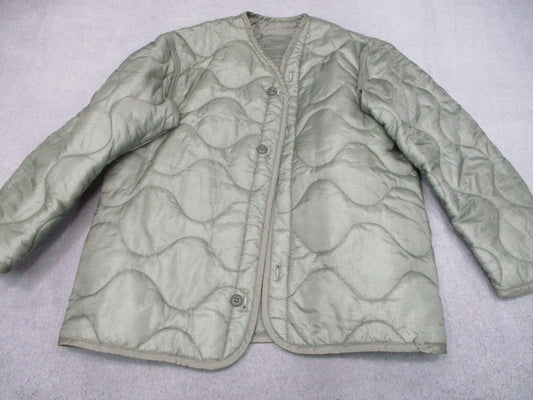 US Military M65 Field Jacket Liner Small Sage Green Quilted Cold Weather