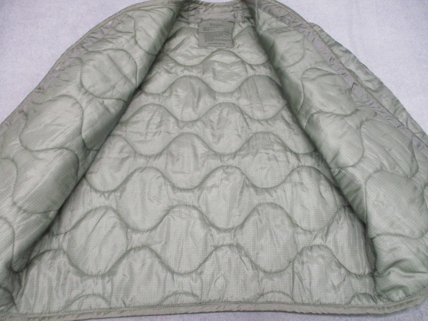 US Military M65 Field Jacket Liner Small Sage Green Quilted Cold Weather