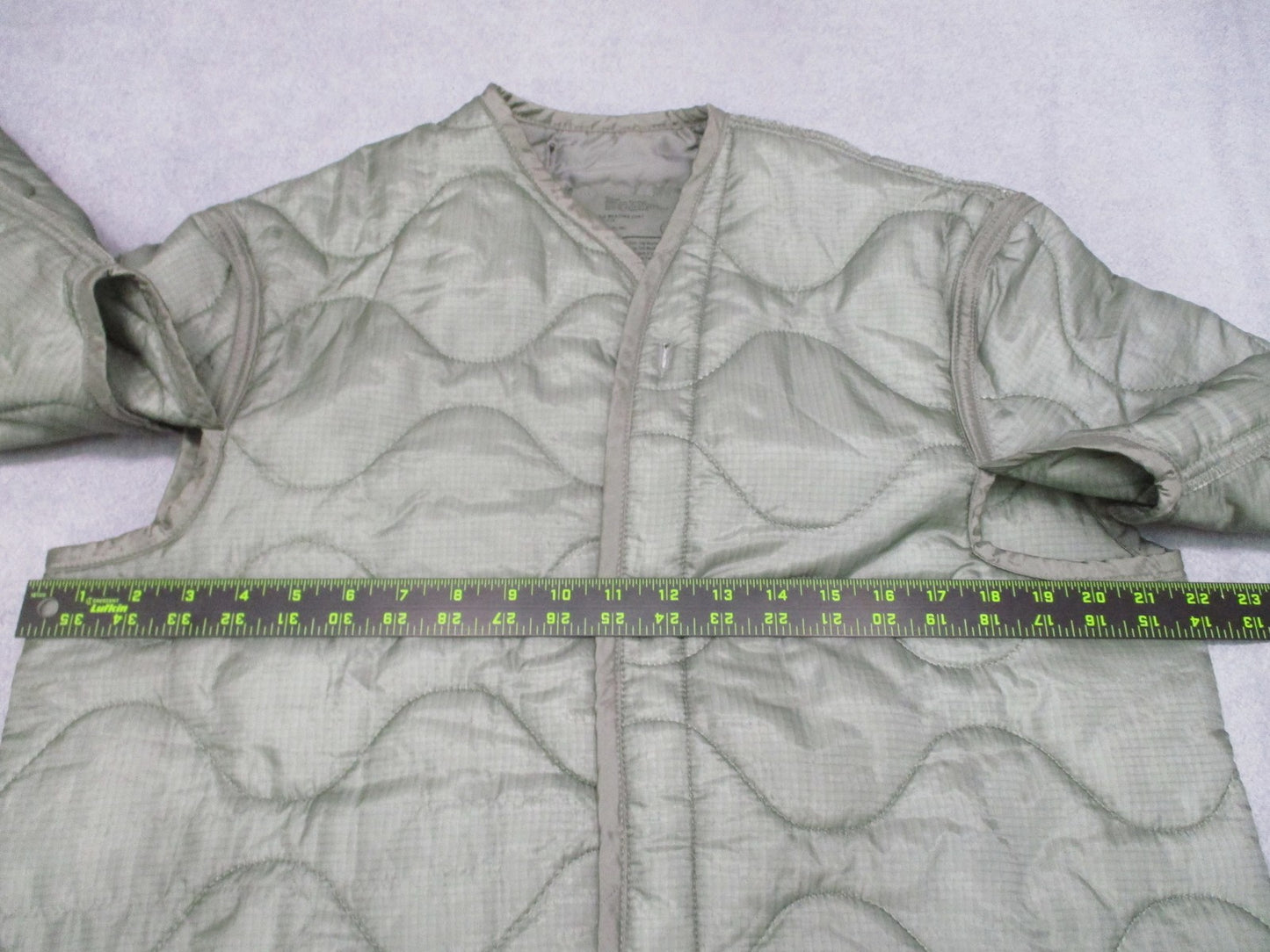 US Military M65 Field Jacket Liner Small Sage Green Quilted Cold Weather