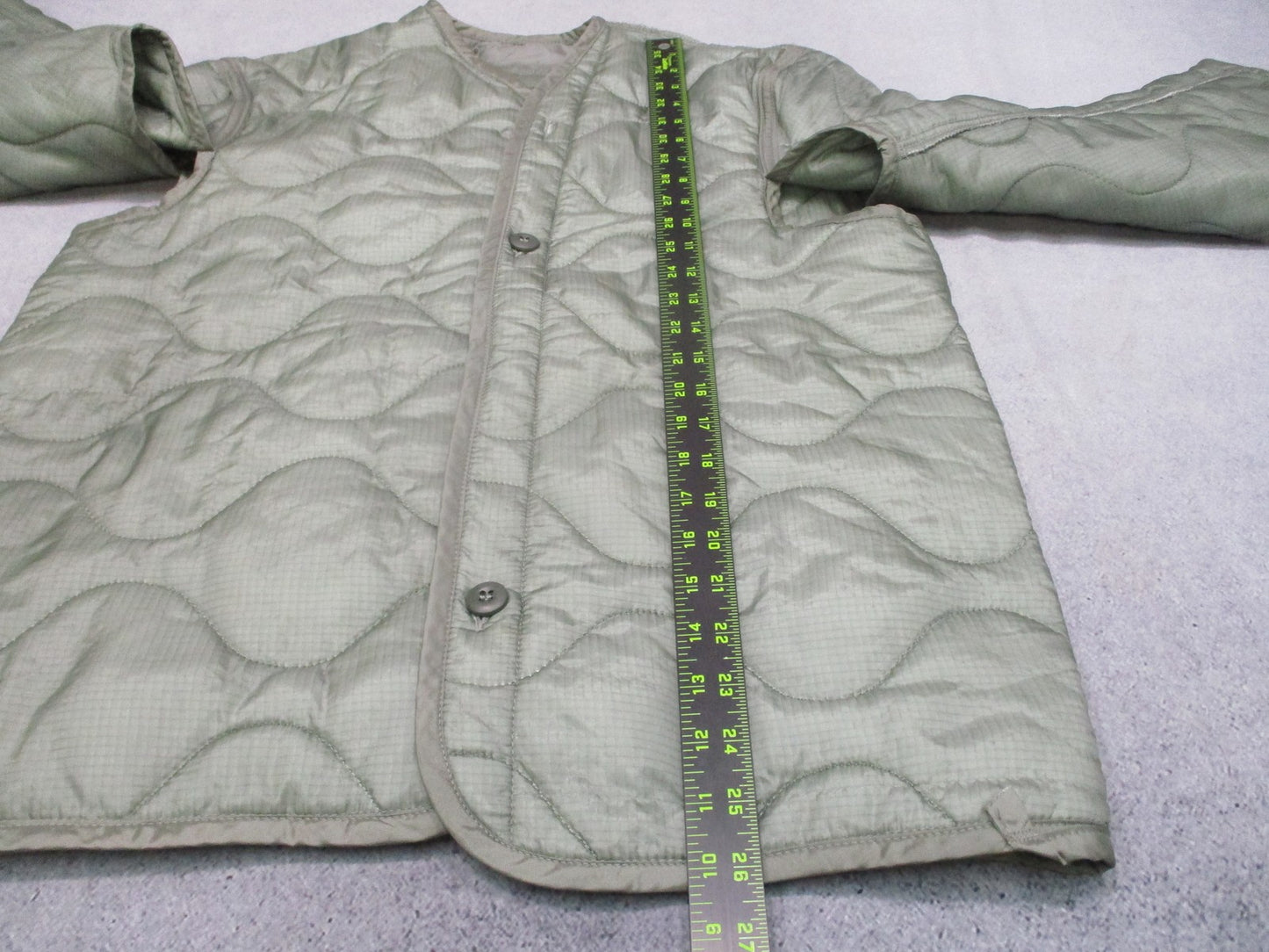 US Military M65 Field Jacket Liner Small Sage Green Quilted Cold Weather