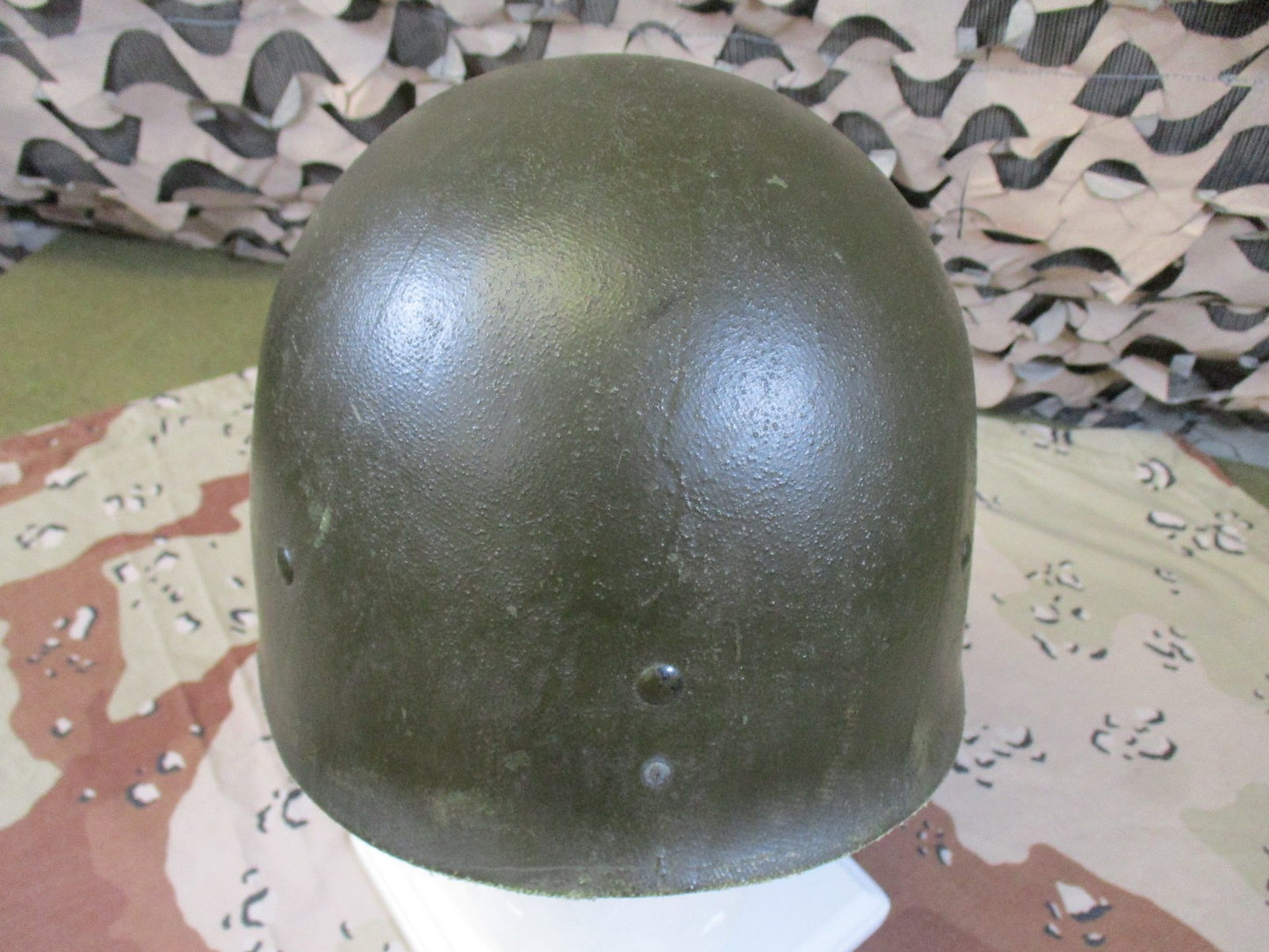 Vintage US Military M1 Helmet Steel Shell with Liner Authentic Surplus