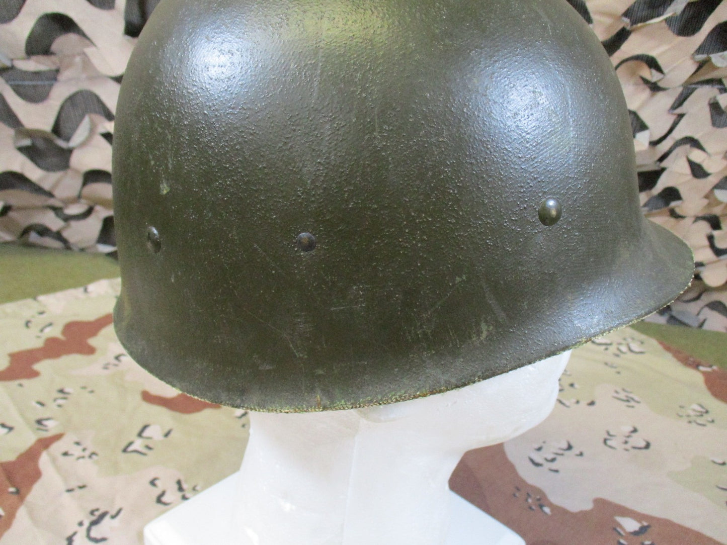 Vintage US Military M1 Helmet Steel Shell with Liner Authentic Surplus