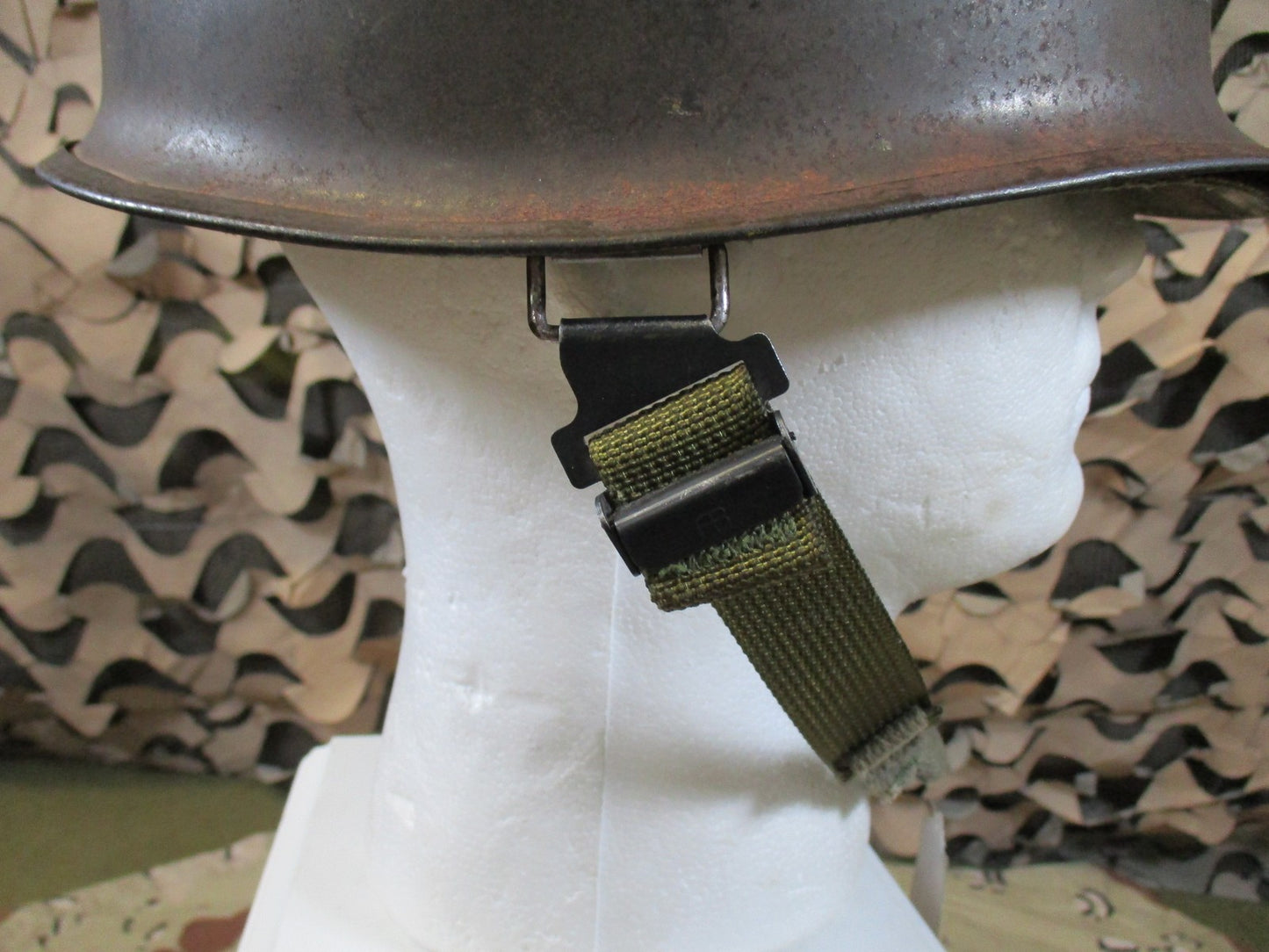 Vintage US Military M1 Helmet Steel Shell with Liner Authentic Surplus