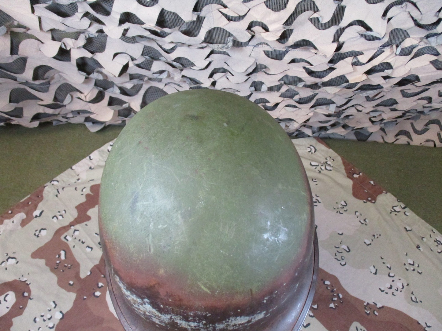 Vintage US Military M1 Helmet Steel Shell with Liner Authentic Surplus