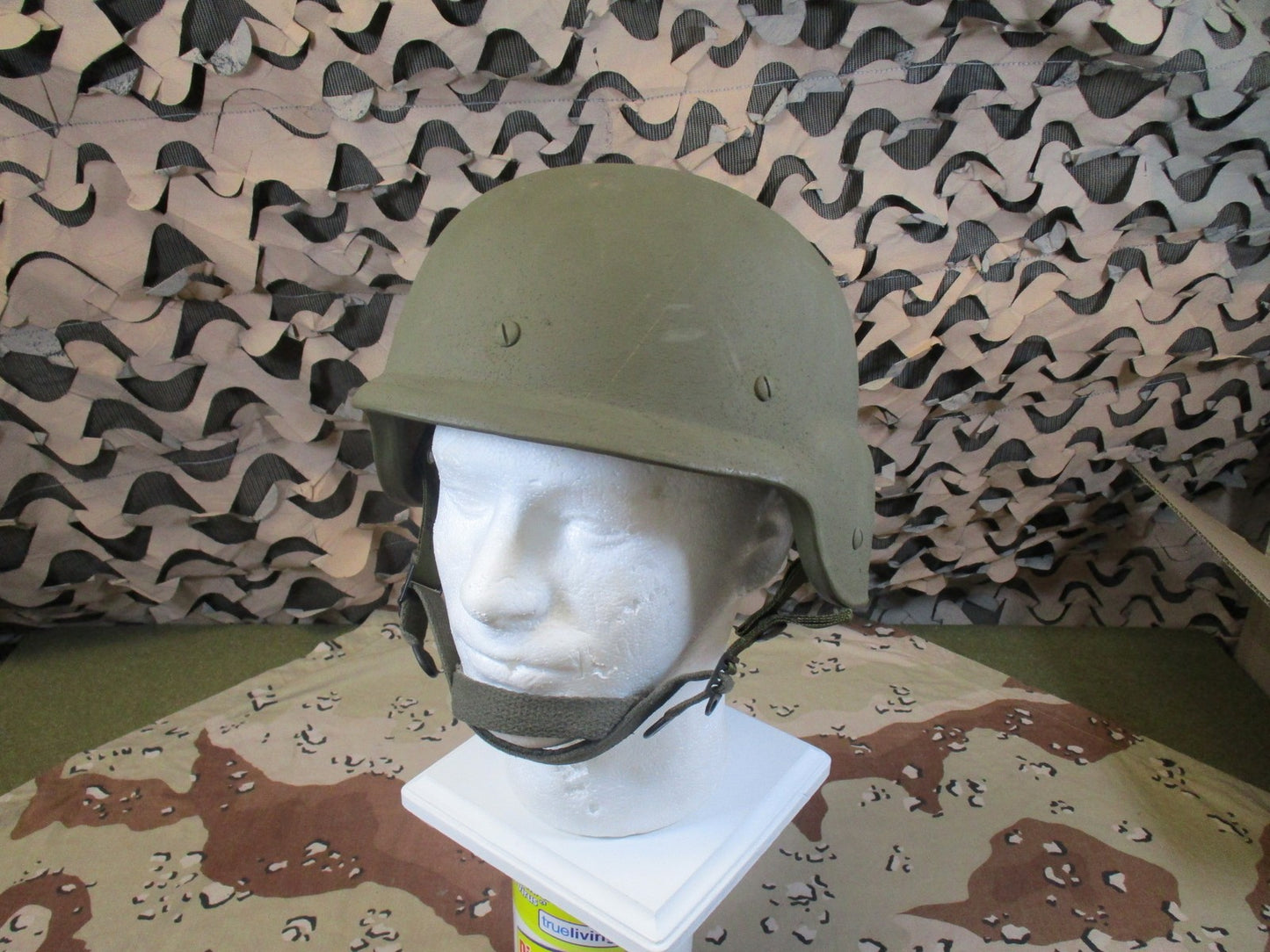 USGI PASGT Helmet Size Small OD Green K-Pot 1983 NSN 8470-01-092-7526