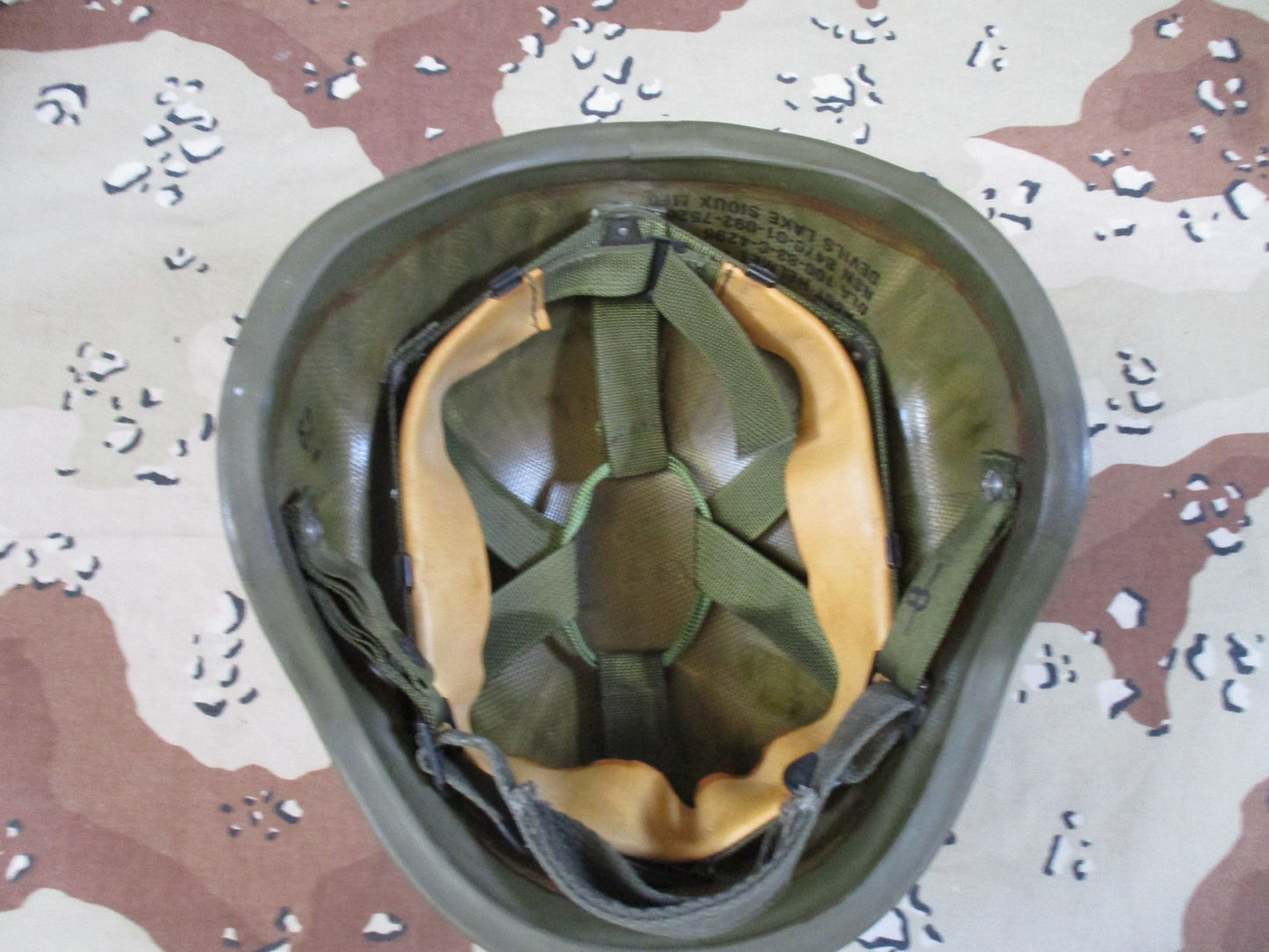 USGI PASGT Helmet Size Small OD Green K-Pot 1983 NSN 8470-01-092-7526