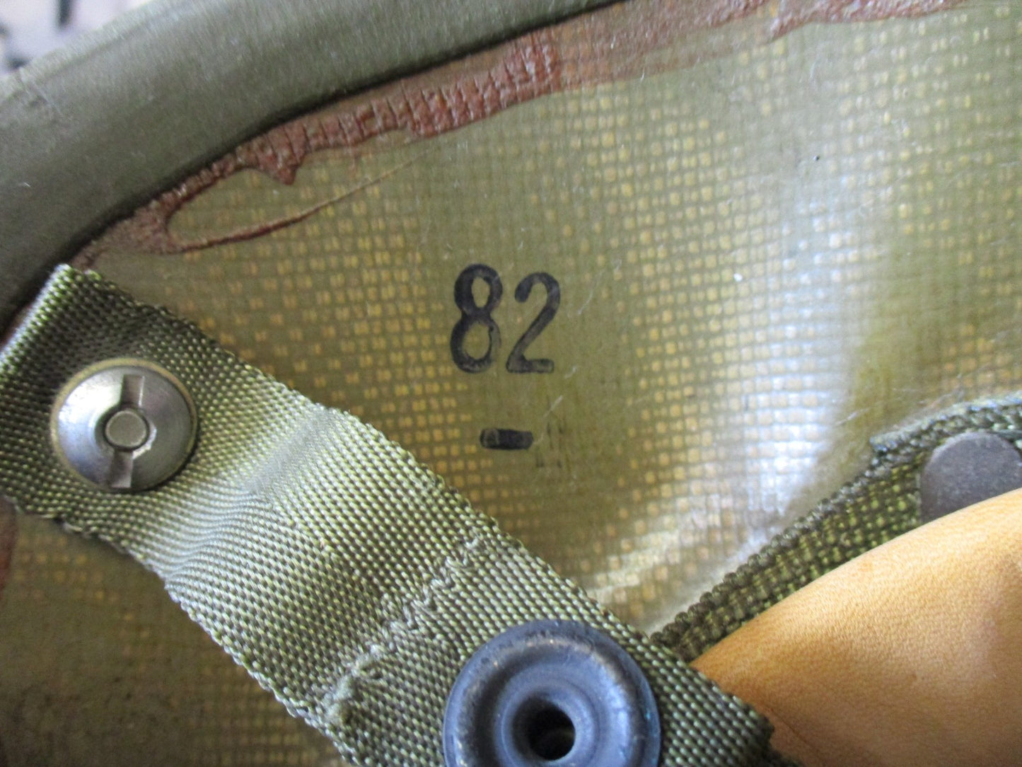 USGI PASGT Helmet Size Small OD Green K-Pot 1983 NSN 8470-01-092-7526