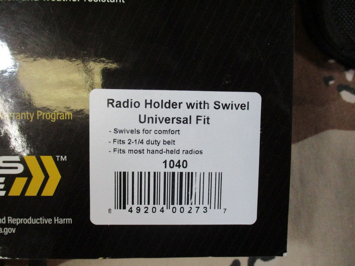 Hero's Pride 1040 Ballistic Radio Holder With Extra Swivel Mount Duty Gear New