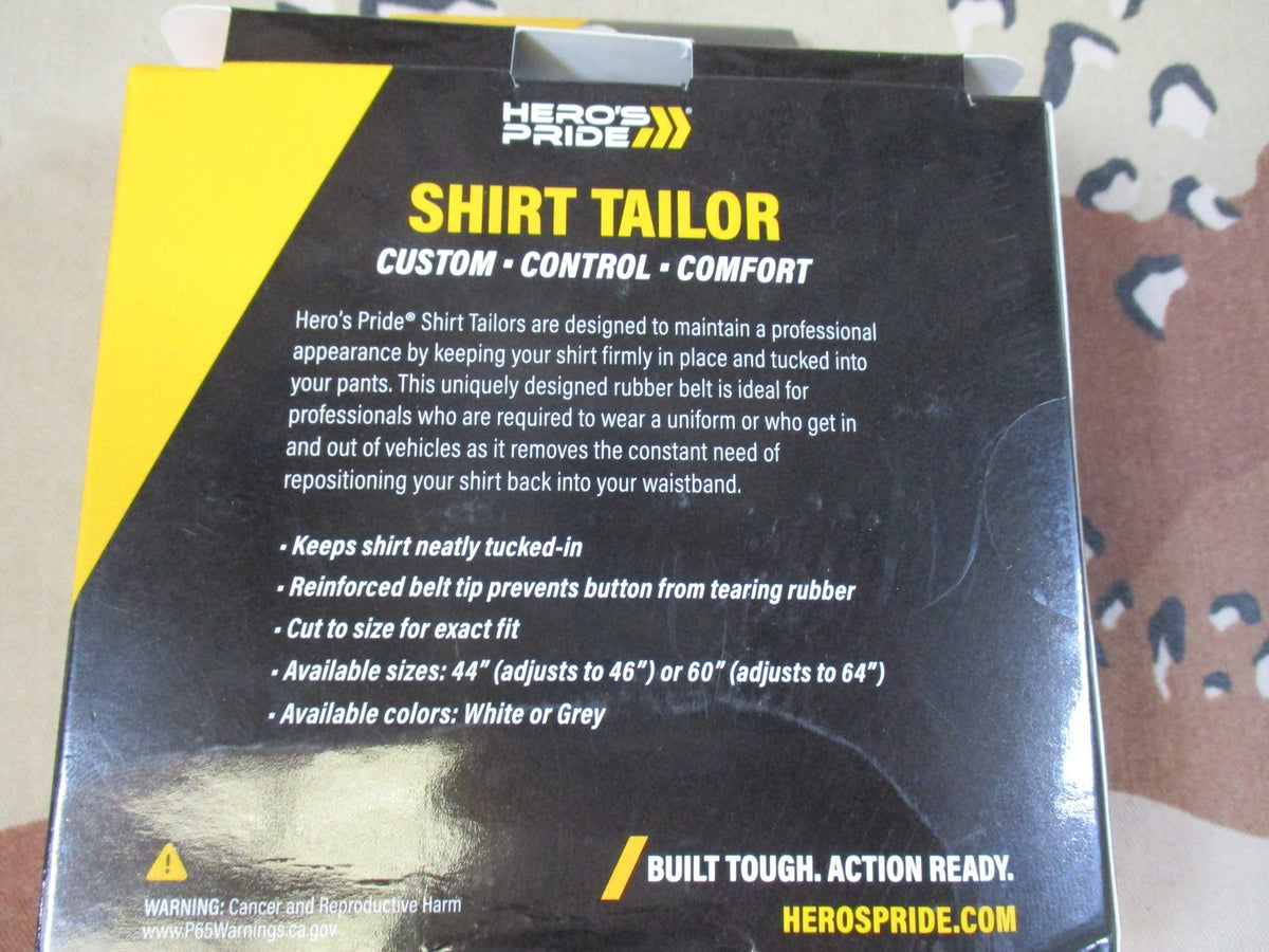 Hero's Pride Shirt Tailor Uniform Shirt Stay Belt - White - Size 44