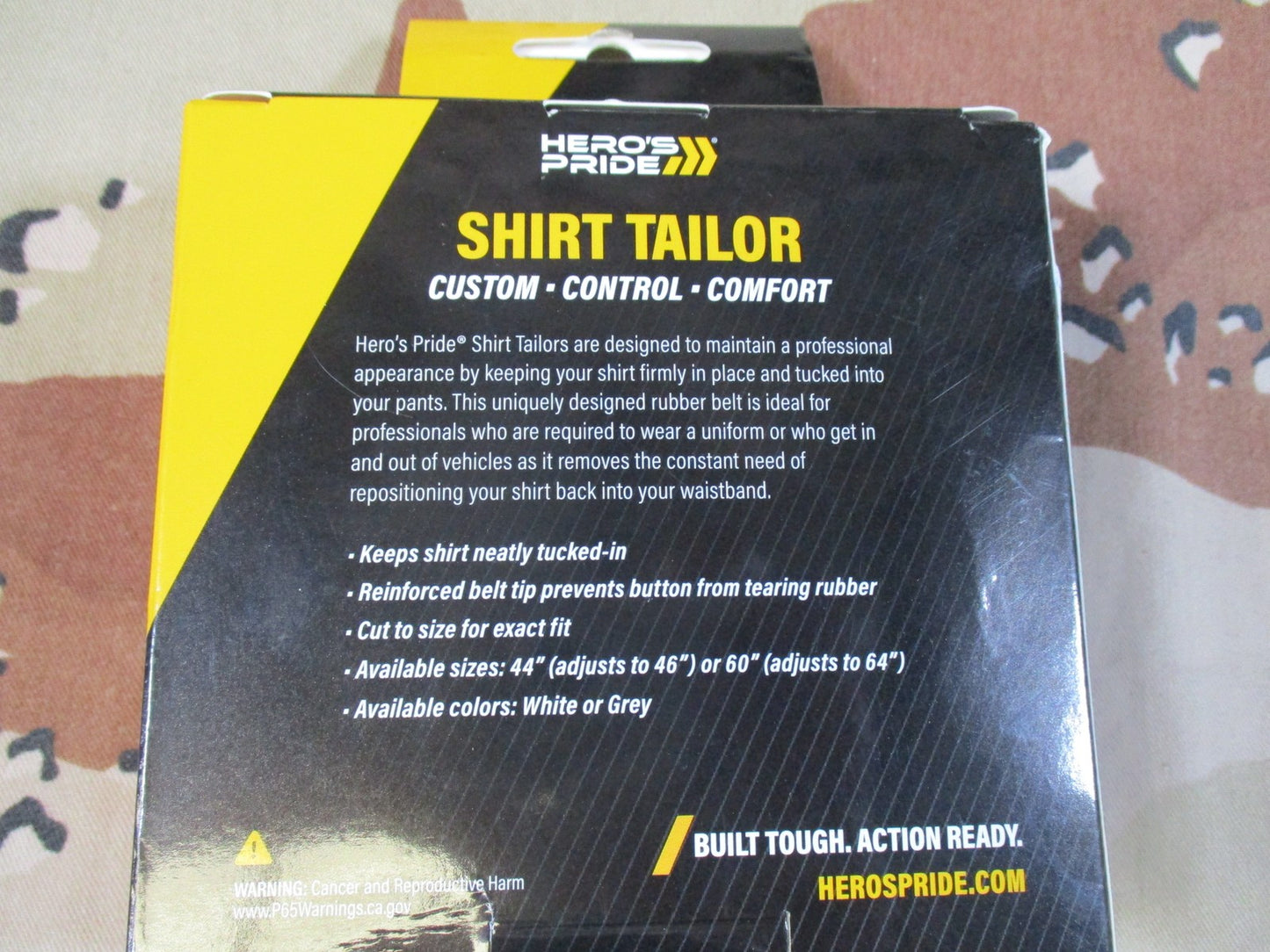 Hero's Pride Shirt Tailor Uniform Shirt Stay Belt White Adjustable Size 60