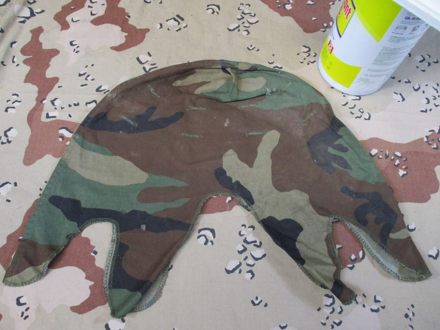 Vintage Belgian M51 Steel Helmet w/ Woodland Cover & 1st Infantry Reg Decal