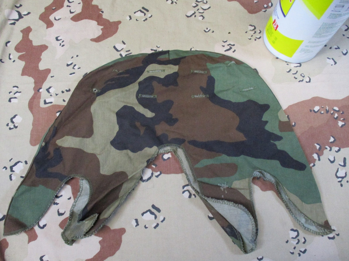 Vintage Belgian M51 Steel Helmet w/ Woodland Cover & 1st Infantry Reg Decal