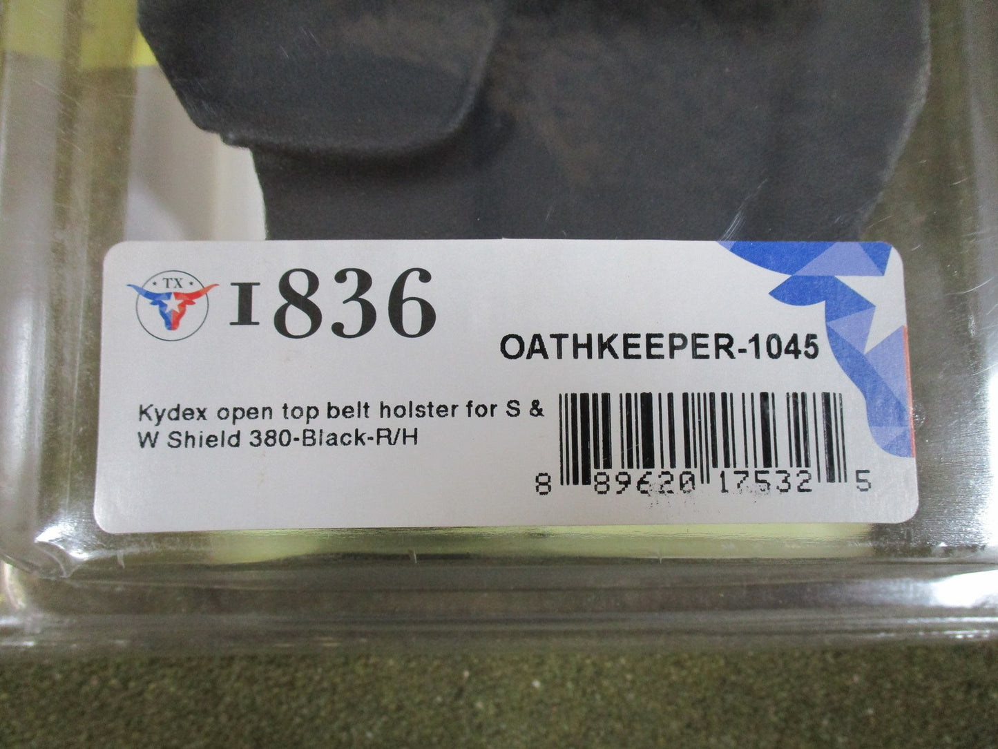 1836 Oathkeeper Kydex Belt Holster for S&W Shield 380 Right Hand New