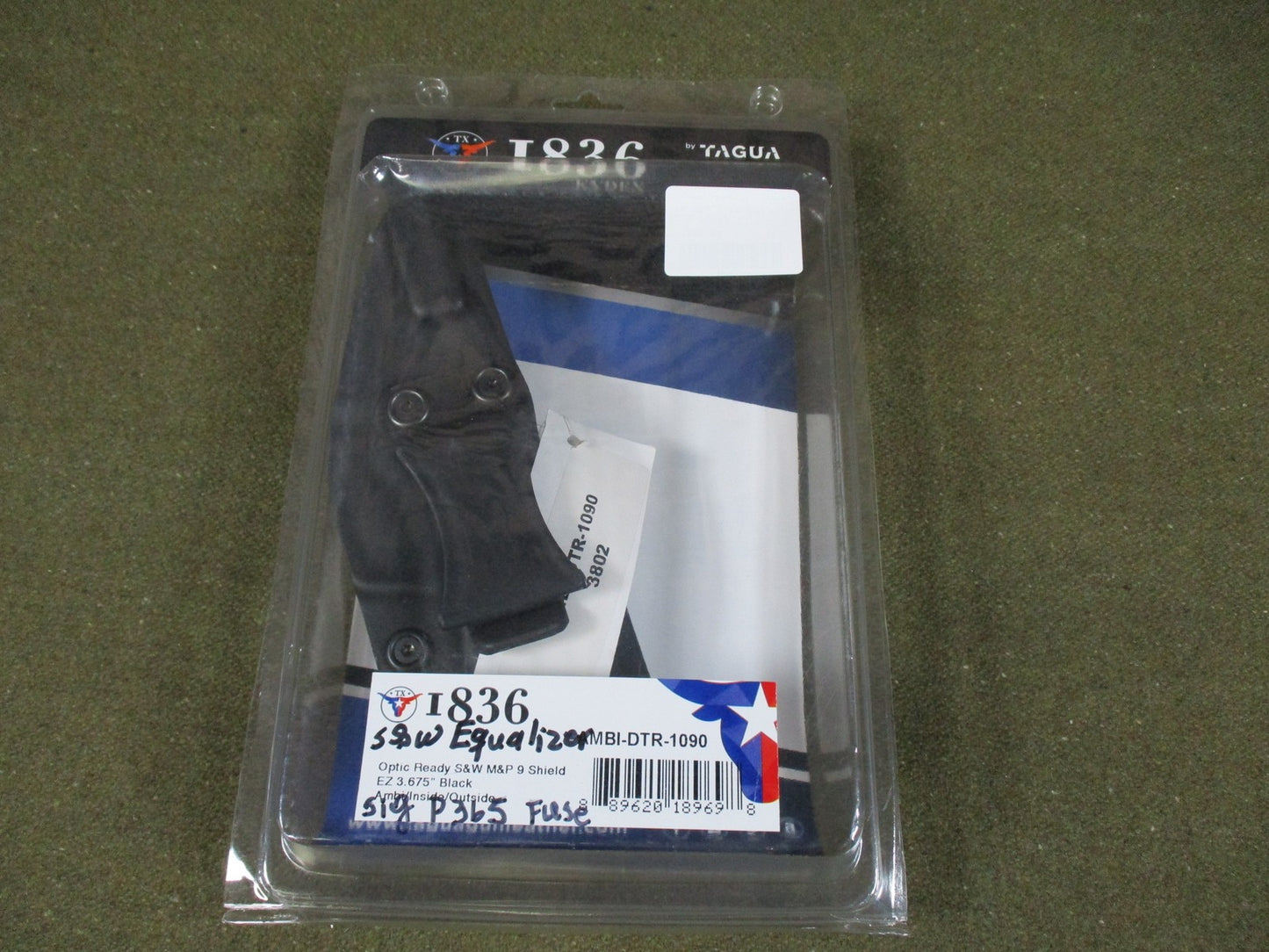 1836 by Tagua Kydex Holster MBI-DTR-1090 Optic Ready Ambidextrous IWB Black