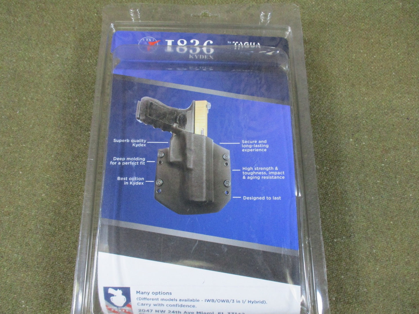 1836 by Tagua Kydex Holster MBI-DTR-1090 Optic Ready Ambidextrous IWB Black