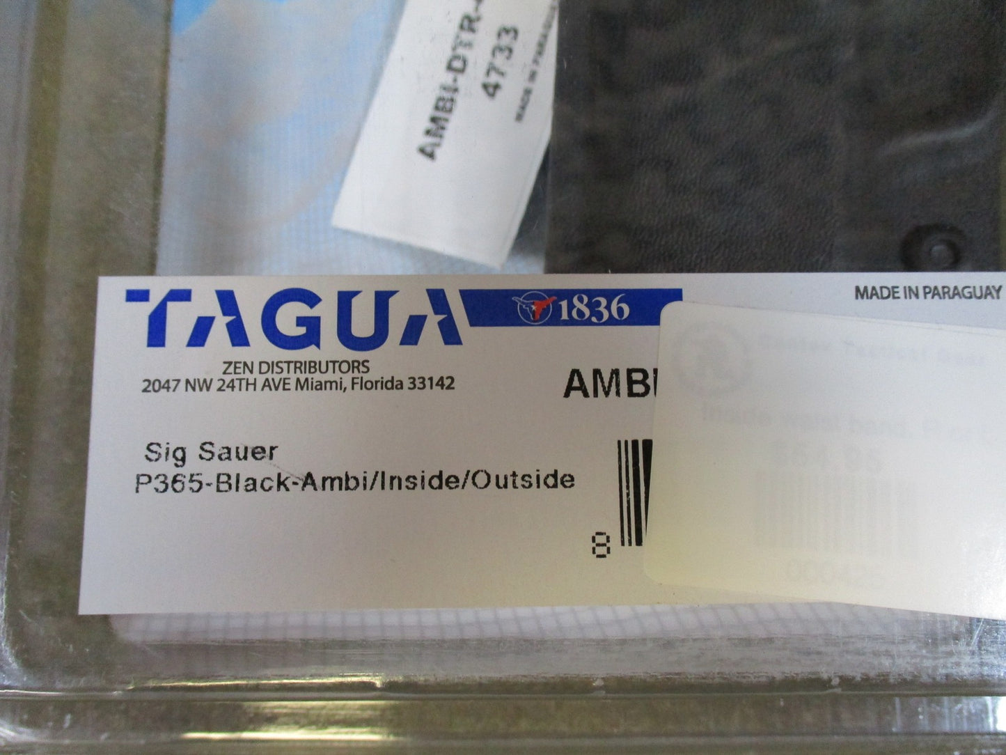 Tagua 1836 Kydex Holster for Sig Sauer P365 Optics Ready Ambidextrous IWB