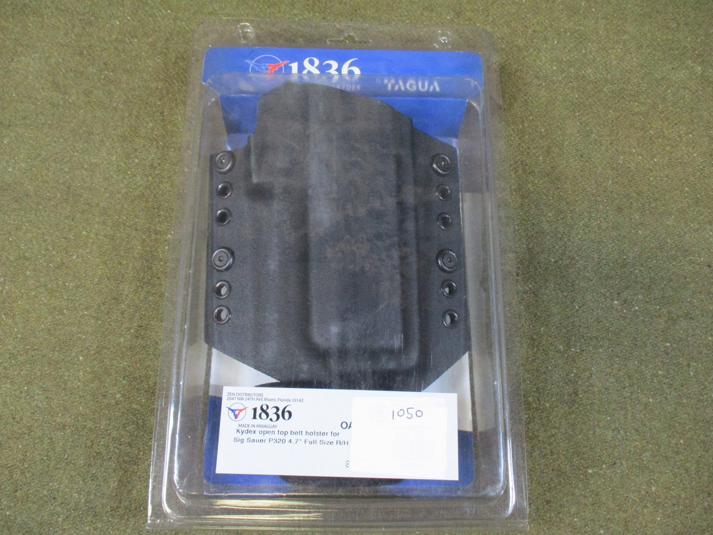 1836 Kydex Open Top Belt Holster for Sig Sauer P320 4.7" Full Size Right Hand