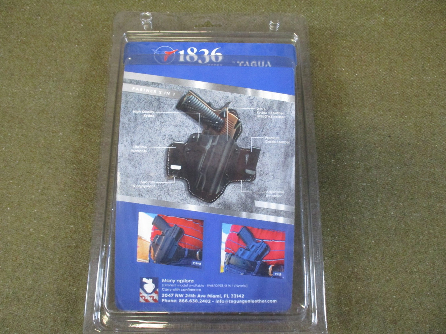 1836 Kydex Open Top Belt Holster for Sig Sauer P320 4.7" Full Size Right Hand