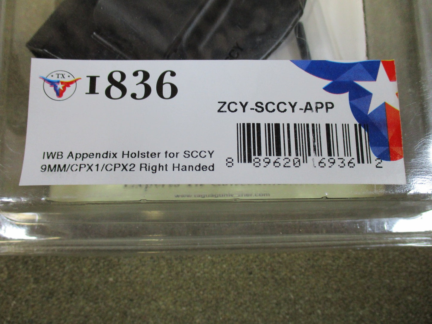 1836 Holsters IWB Appendix Kydex Holster for SCCY CPX-1 CPX-2 Right Handed New