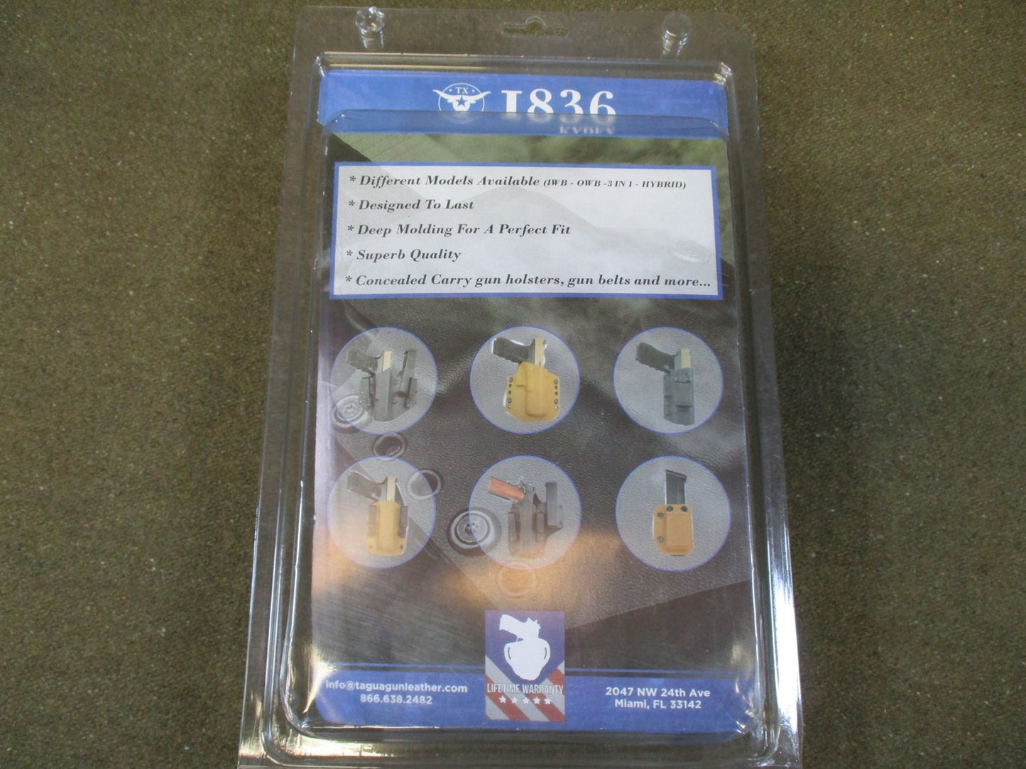 1836 Holsters IWB Appendix Kydex Holster for SCCY CPX-1 CPX-2 Right Handed New