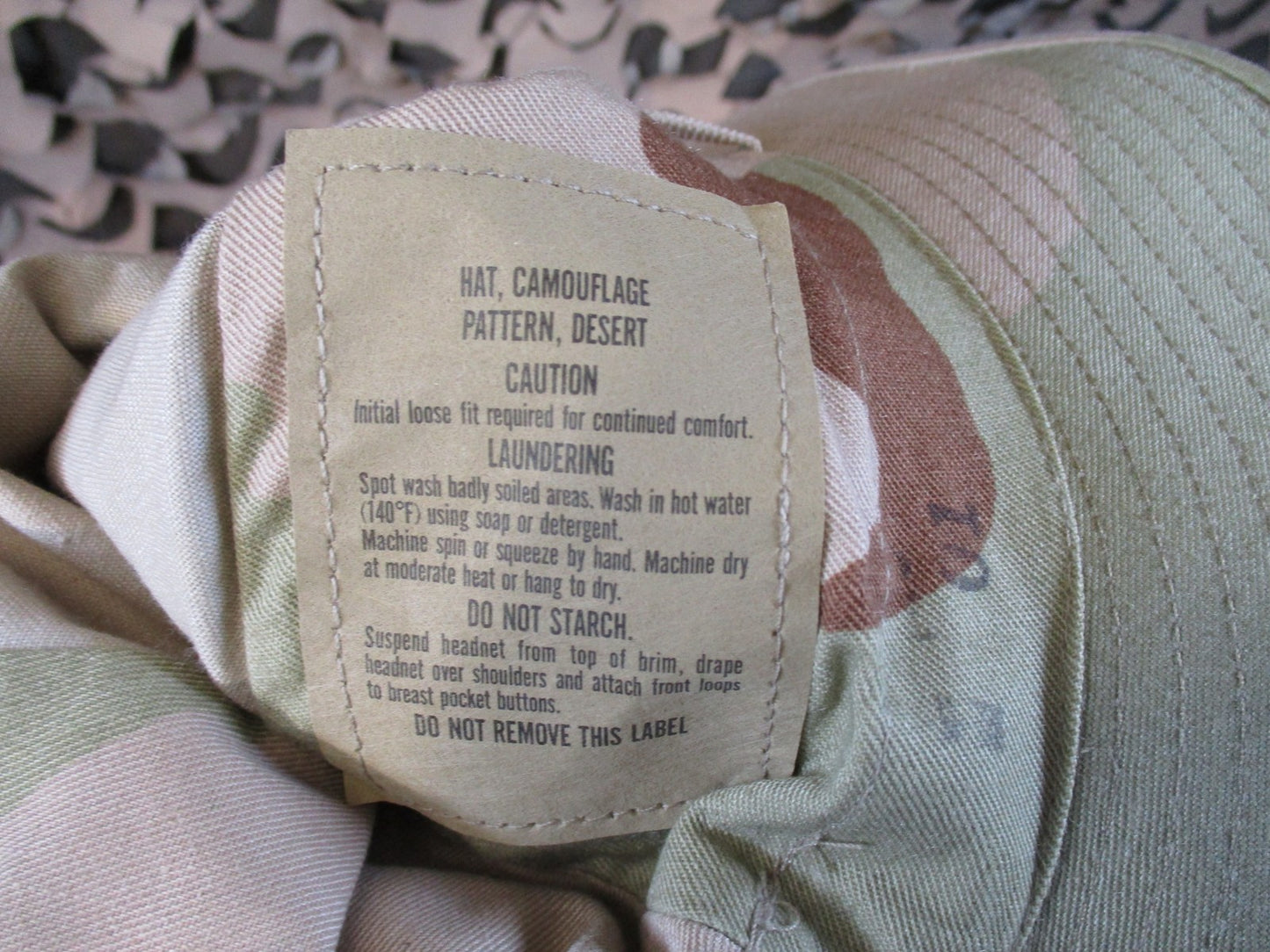 NOS US Military DCU Desert Camo Boonie Hat Size 6 5/8 Genuine Issue