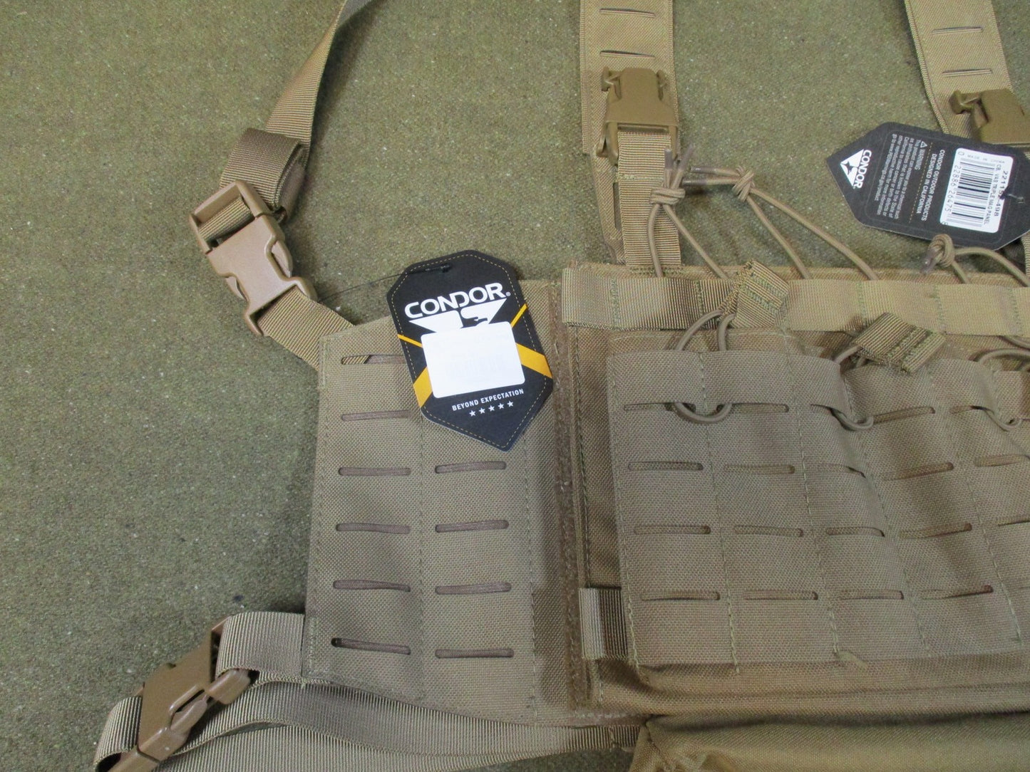 New Condor VAS Triple Mag Panel Laser Cut MOLLE Tactical Pouch Coyote Brown set