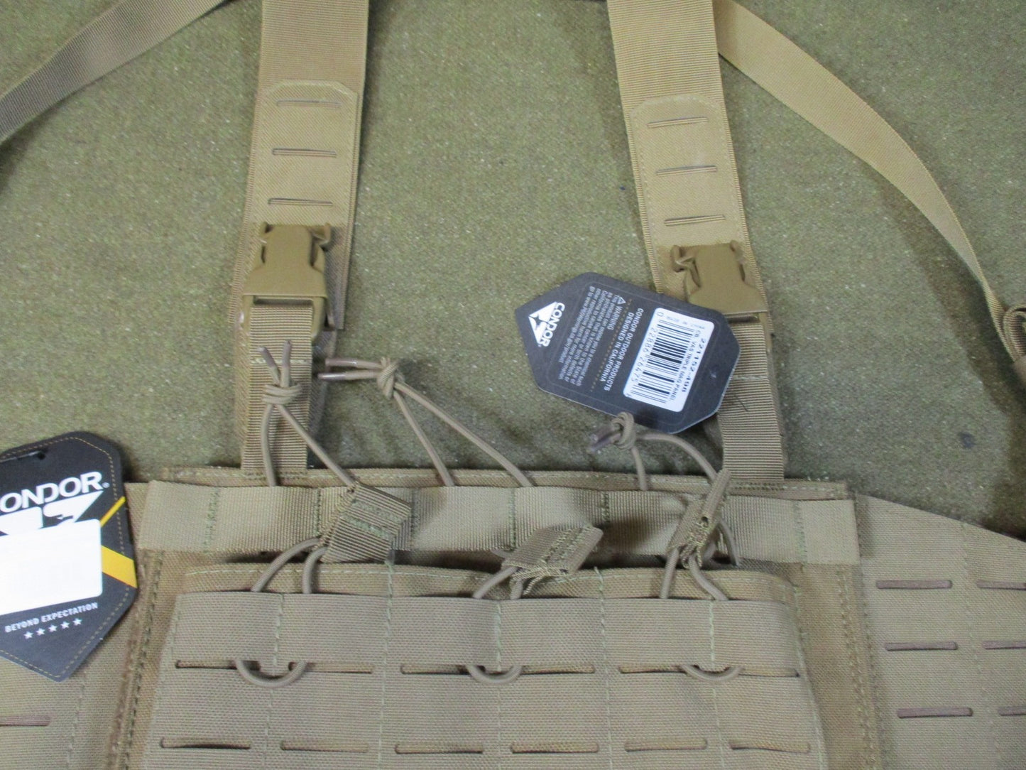 New Condor VAS Triple Mag Panel Laser Cut MOLLE Tactical Pouch Coyote Brown set