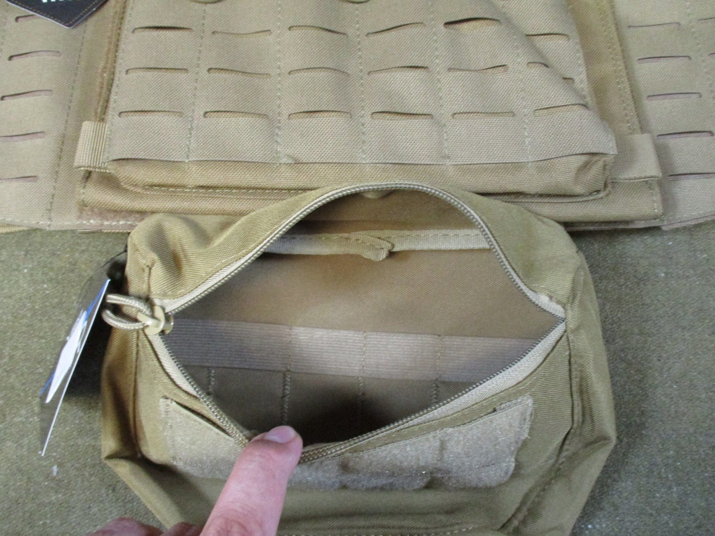 New Condor VAS Triple Mag Panel Laser Cut MOLLE Tactical Pouch Coyote Brown set