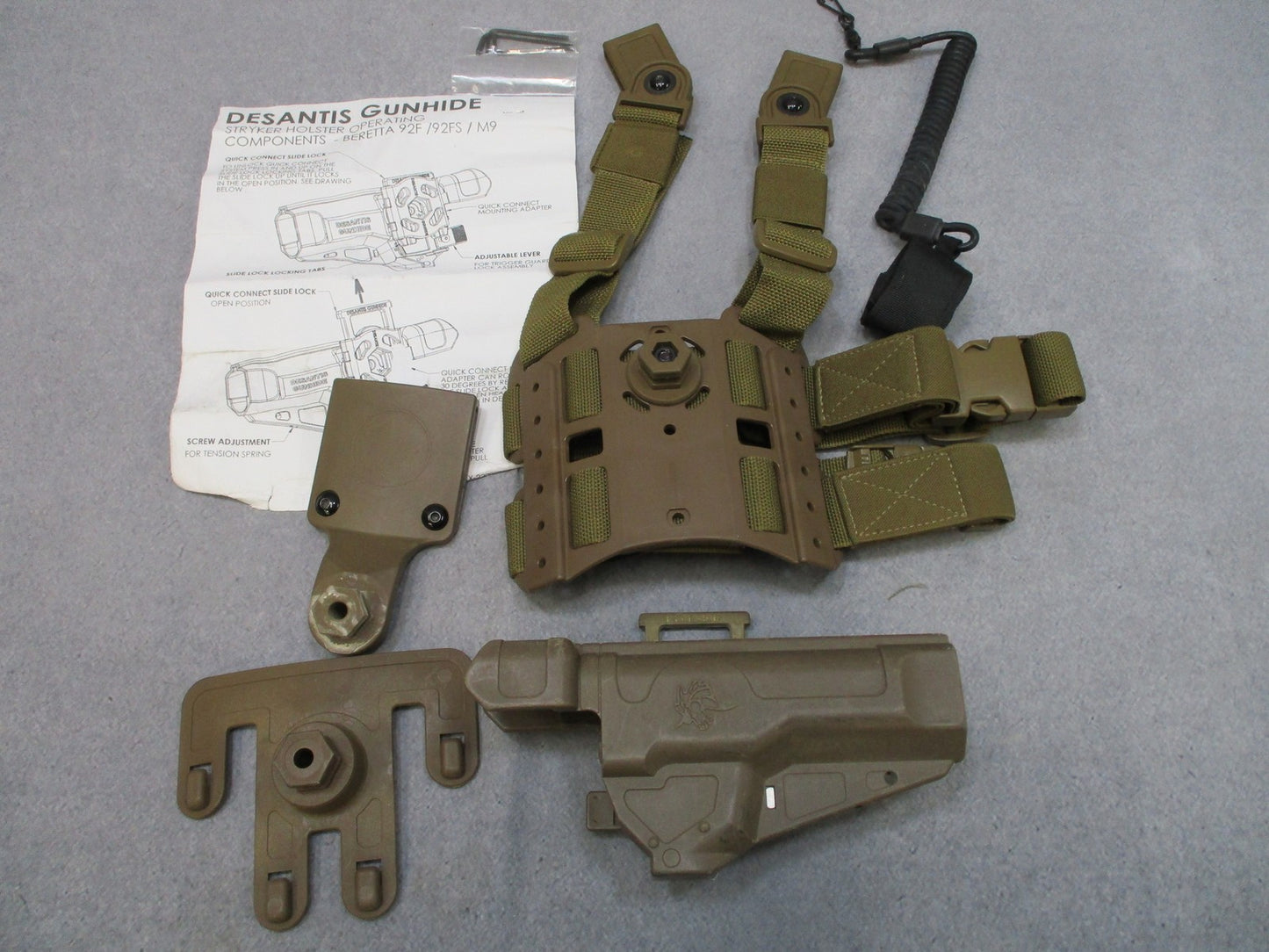 DeSantis Gunhide Tactical Holster for Beretta 92F/92FS/M9 - Used - Good - Kit