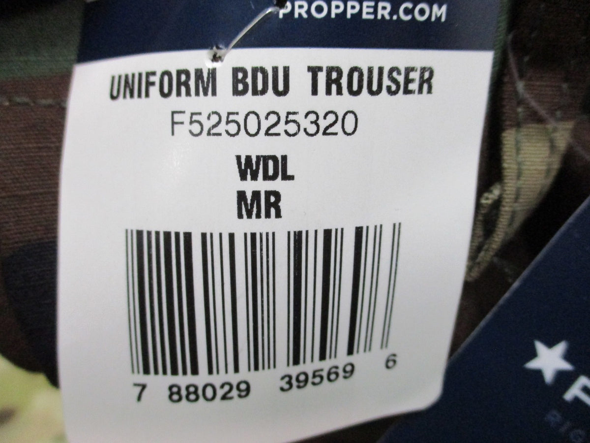 New Propper BDU Trouser Woodland Camo Pants Men's Medium Regular F525025320