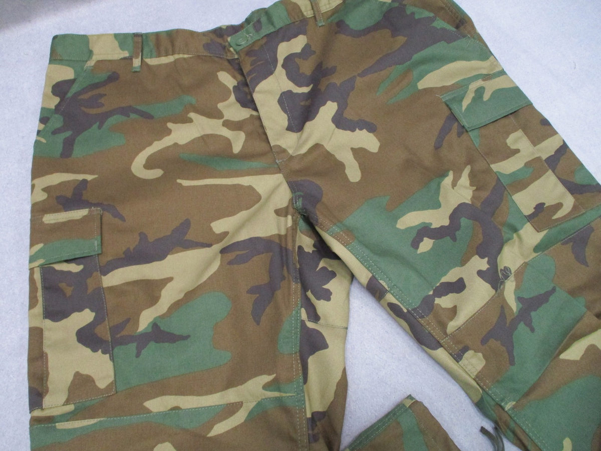 New Rothco Woodland Camo BDU Pants Tactical Military Style 7949 Size 2XL Long
