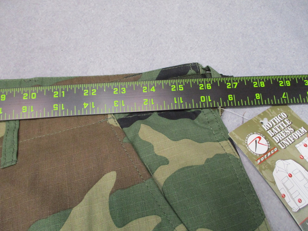 New Rothco BDU Pants Woodland Camo 4XL Regular 100% Cotton Rip-Stop Tactical