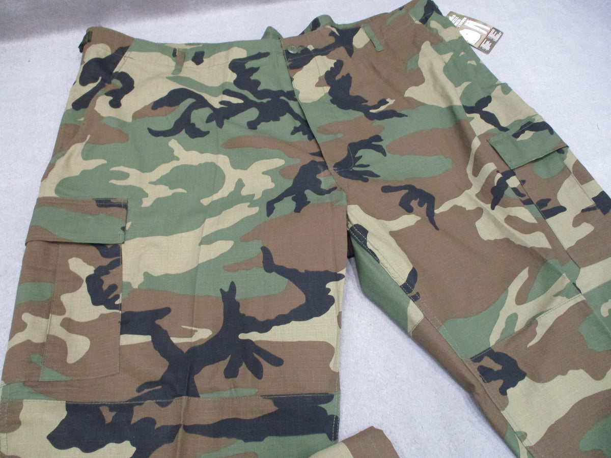 New Rothco BDU Pants Woodland Camo 4XL Regular 100% Cotton Rip-Stop Tactical