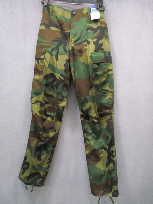 New Fox Outdoor Woodland Camo Combat Trousers BDU Pants X-Small Regular