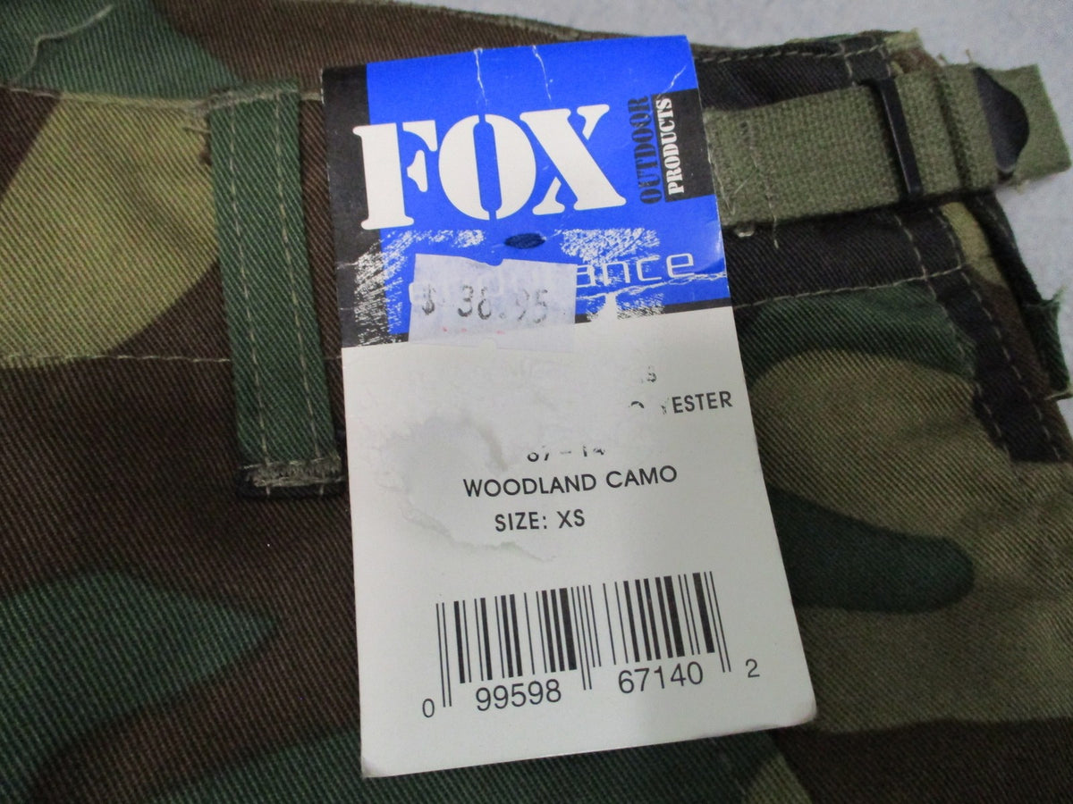 New Fox Outdoor Woodland Camo Combat Trousers BDU Pants X-Small Regular