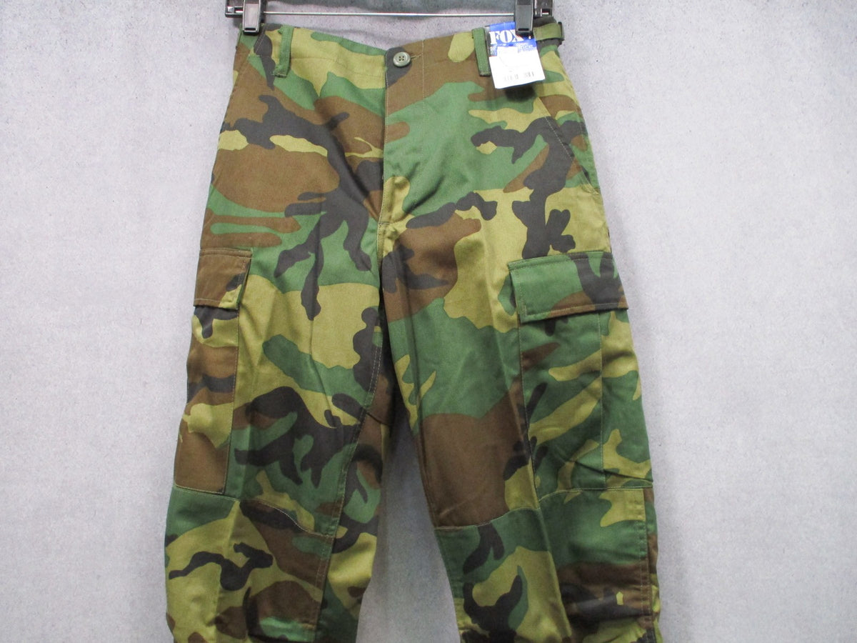 New Fox Outdoor Woodland Camo Combat Trousers BDU Pants X-Small Regular