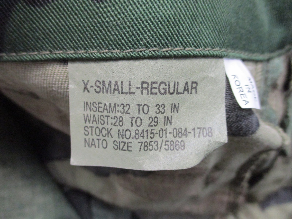 New Fox Outdoor Woodland Camo Combat Trousers BDU Pants X-Small Regular