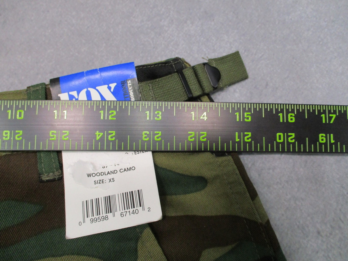 New Fox Outdoor Woodland Camo Combat Trousers BDU Pants X-Small Regular